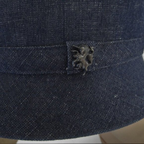 Dark Blue Denim Bucket Trilby Unisex Hat Bendels Cotton London - Picture 4 of 9